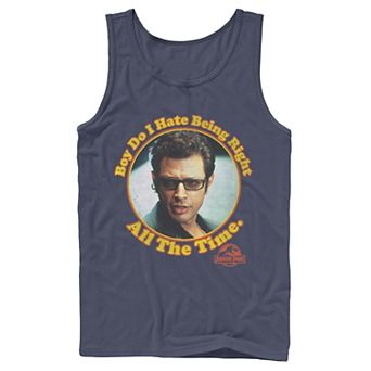 Men's Jurassic Park Hate Being Right All The Time Tank Top
