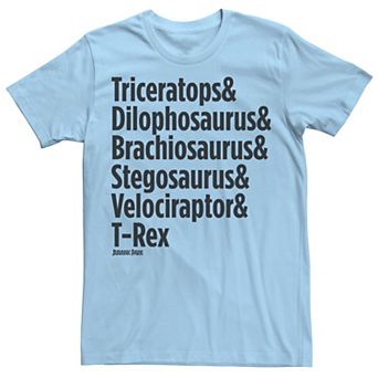 Men's Jurassic Park Dinosaur Name Types Tee
