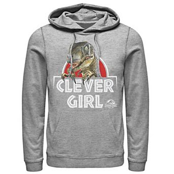 Men's Jurassic Park Velociraptor Real Clever Hoodie