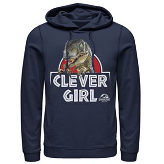 Men's Jurassic Park Velociraptor Real Clever Hoodie