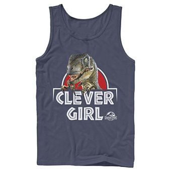 Men's Jurassic Park Velociraptor Real Clever Tank Top