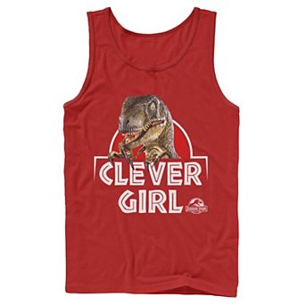 Men's Jurassic Park Velociraptor Real Clever Tank Top