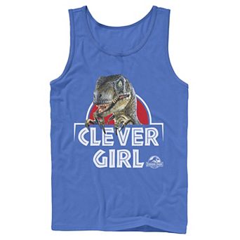 Men's Jurassic Park Velociraptor Real Clever Tank Top