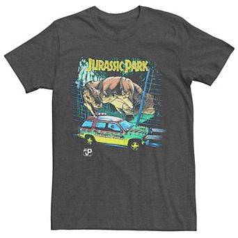 Men's Jurassic Park Vintage Safari Drive Scene Tee