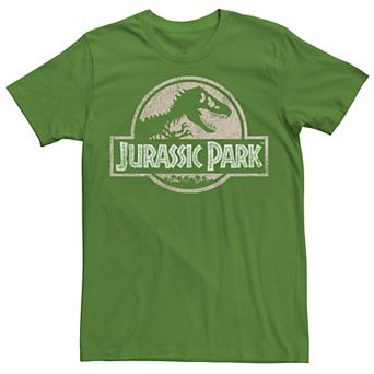 Men's Jurassic Park Peach Distressed Logo Tee