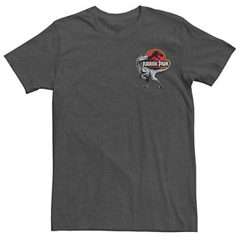 Men's Jurassic Park Logo On Raptor's Tail Pocket Tee