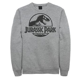 Men's Jurassic Park Basic Black Stencil Logo Fleece
