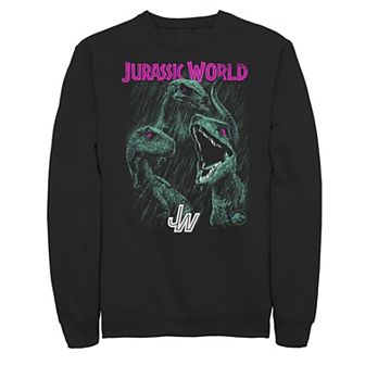 Men's Jurassic World Two Raptors Neon Glow Squad Sweatshirt