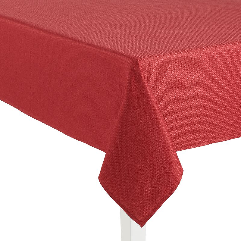 Food Network Easy-Care Woven Tablecloth, Med Red, 60X102