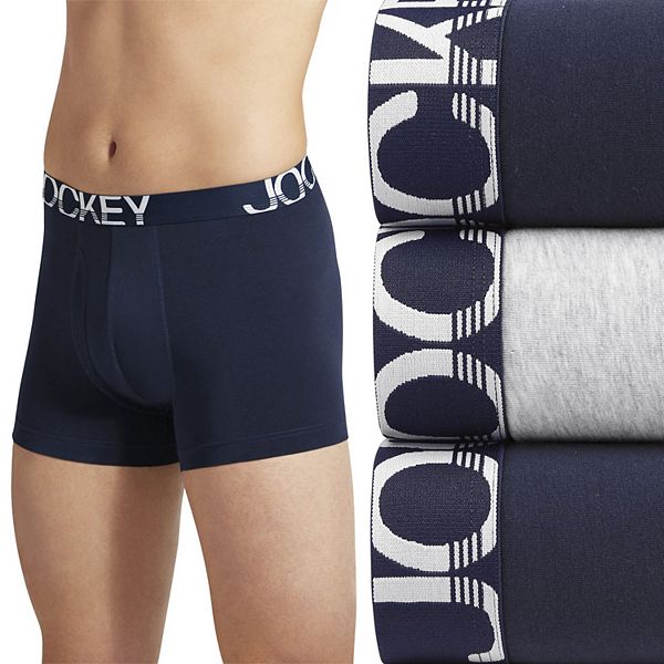 Jockey Essentials Boys Cotton Stretch Boxer Brief Underwear, 3-Pack, Sizes,  S-XL 