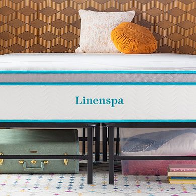 Linenspa Signature 12-in. Hybrid Medium-Plush Mattress & Platform Base