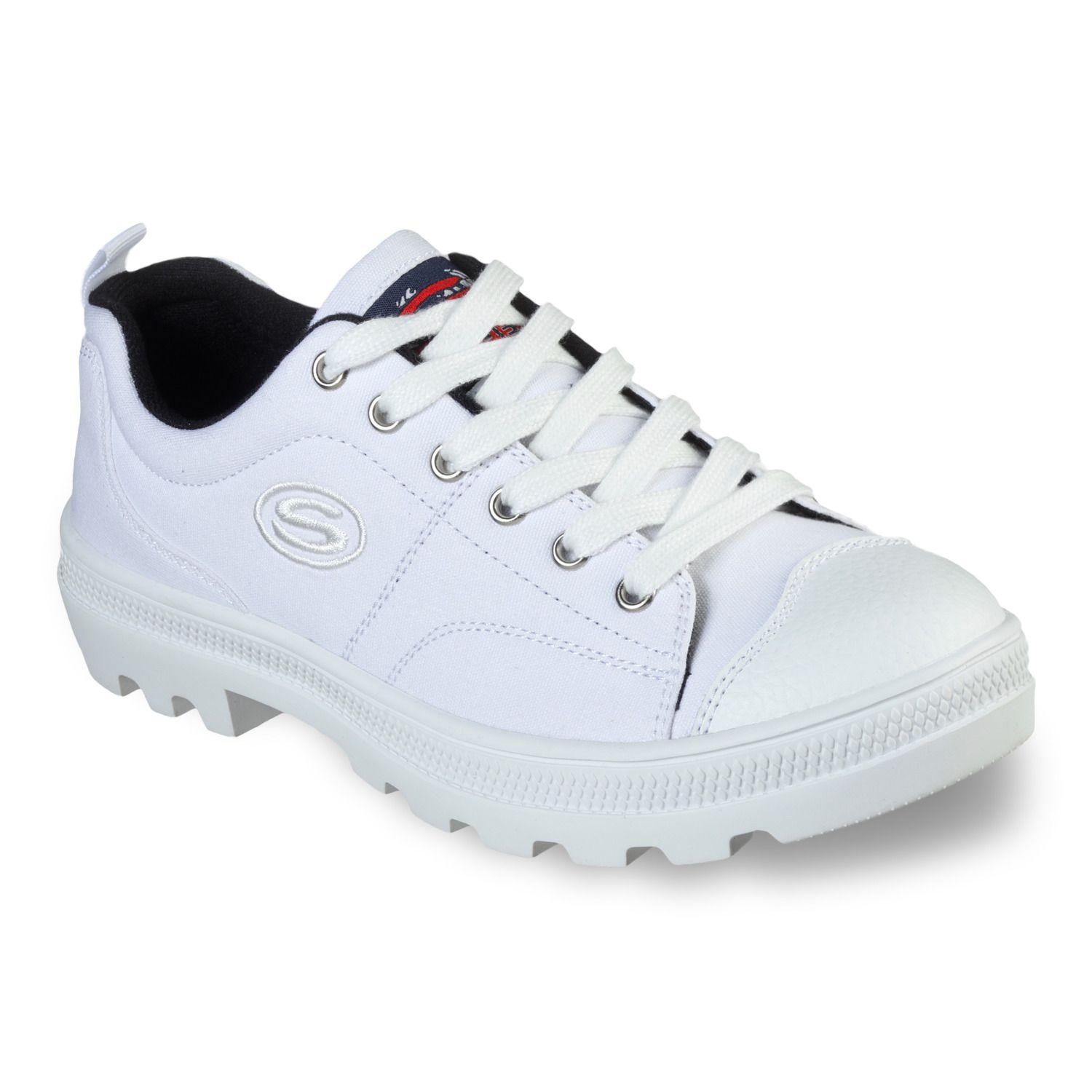 skechers womens white tennis shoes