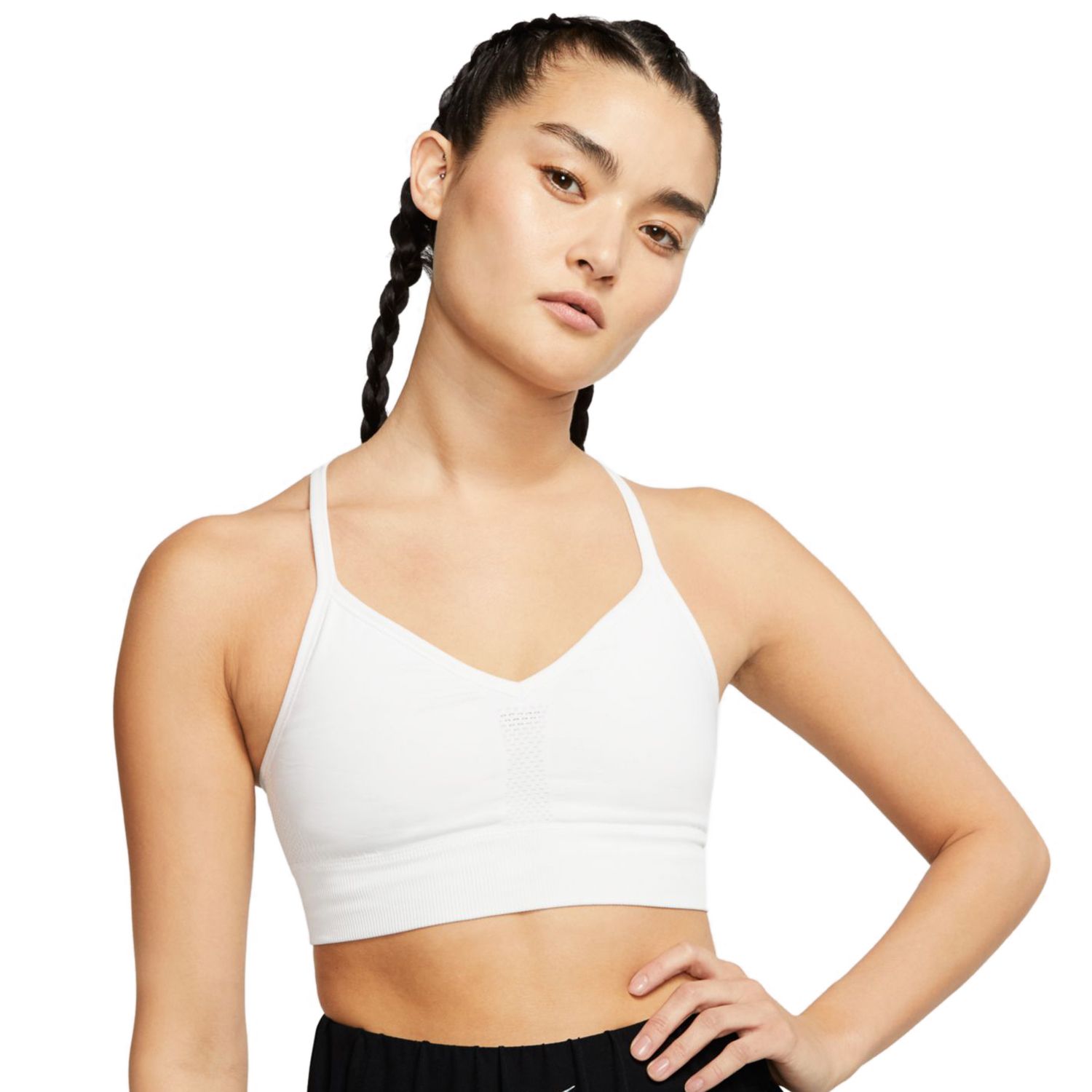 nike strappy low impact sports bra aq8686