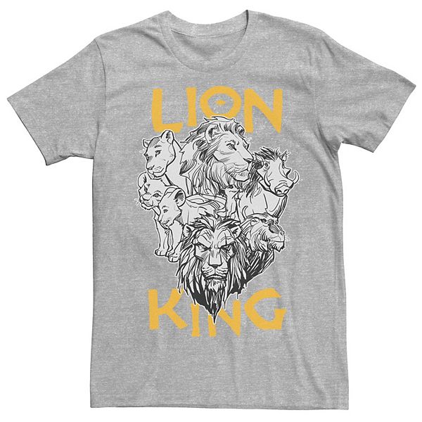 Men's Disney The Lion King Live Action Stacked Group Shot Portrait Tee