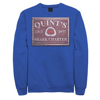 Men's Jaws Quint's Shark Charter Wooden Sign Fleece