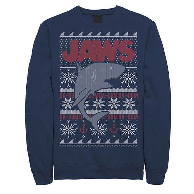 Men's Jaws Dun Dun Shark Ugly Christmas Sweater Sweatshirt