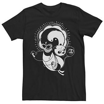 Men's Kung Fu Panda Master Po Action Pose Portrait Stamp Tee