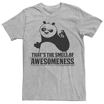Men's Kung Fu Panda Smell The Awesomeness Po Portrait Tee