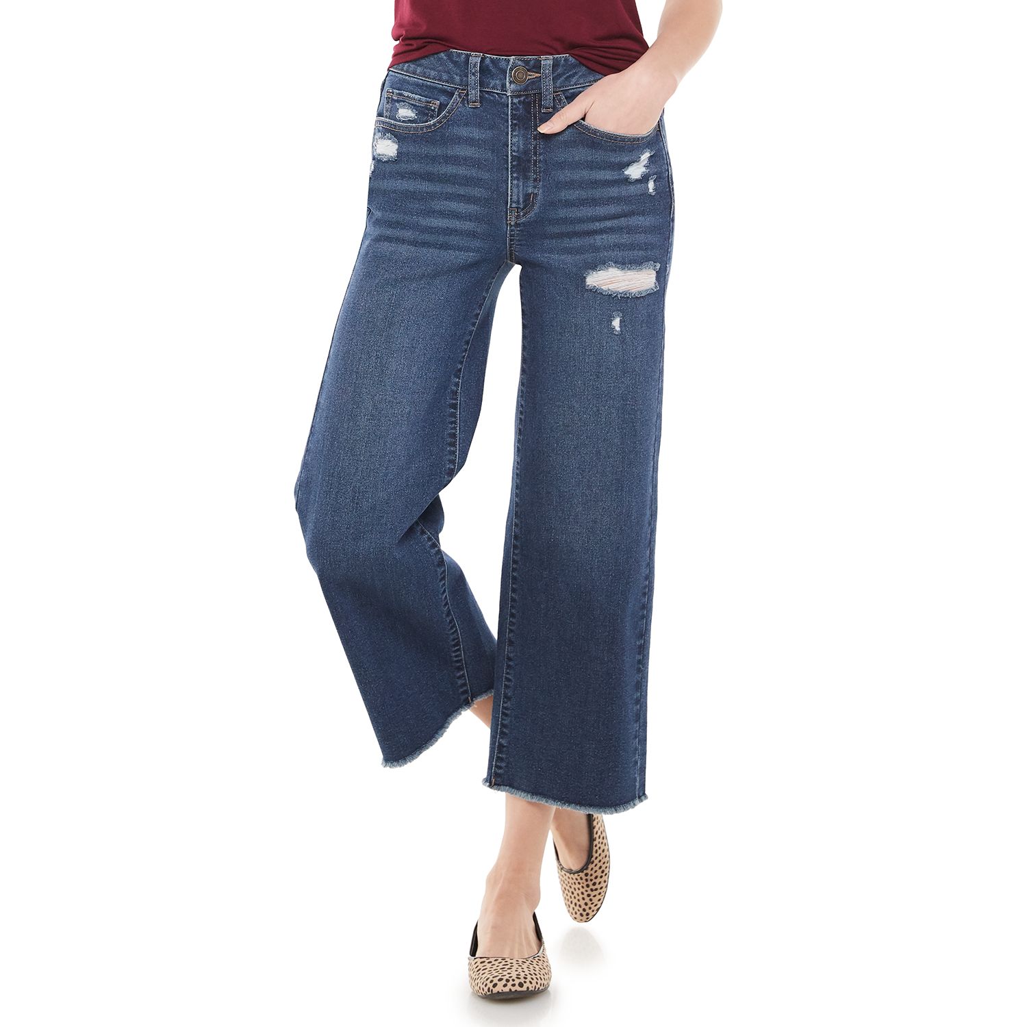 juniors cropped jeans