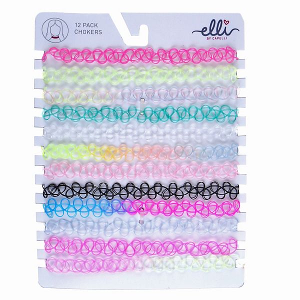 Girls Elli by Capelli 12-Piece Tattoo Choker Set