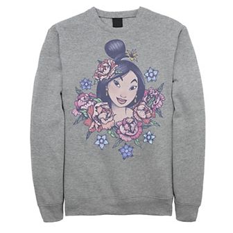 Disney's Mulan Floral Portrait Vintage Men's Sweatshirt