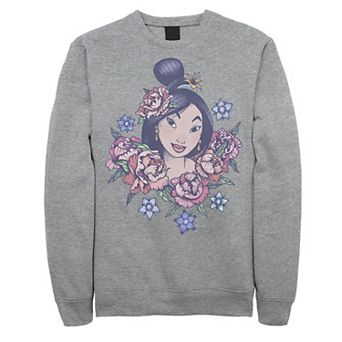 Disney's Mulan Floral Portrait Vintage Men's Sweatshirt
