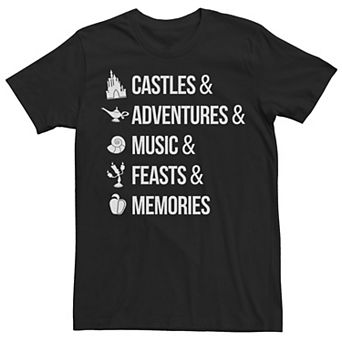 Disney's Iconic Princess Men's White Font Tee