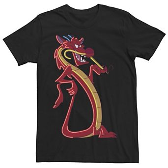 Disney's Mulan Mushu Men's Neon Accent Portrait Tee
