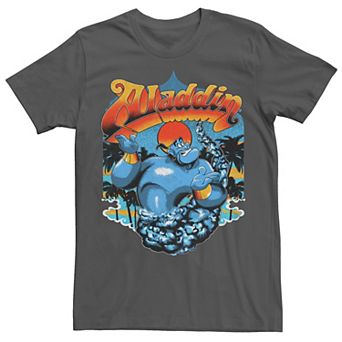 Men's Disney's Aladdin Distressed Genie Retro Logo Tee