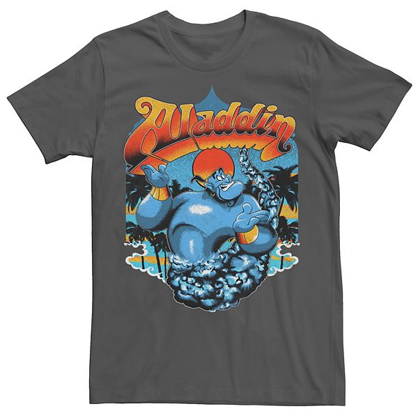 Men's Disney's Aladdin Distressed Genie Retro Logo Tee