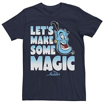 Disney's Aladdin Genie Let's Make Some Magic Gradient Text Men's Tee