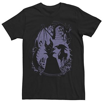 Disney's Sleeping Beauty Maleficent Men's Dragon Silhouette Tee