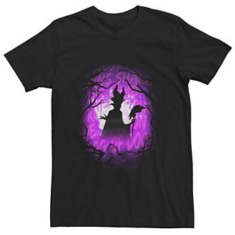 Disney's Sleeping Beauty Men's Maleficent Purple Hue Silhouette Graphic Tee