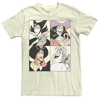 Disney's Villains Anime Watercolor Panels Men's Tee