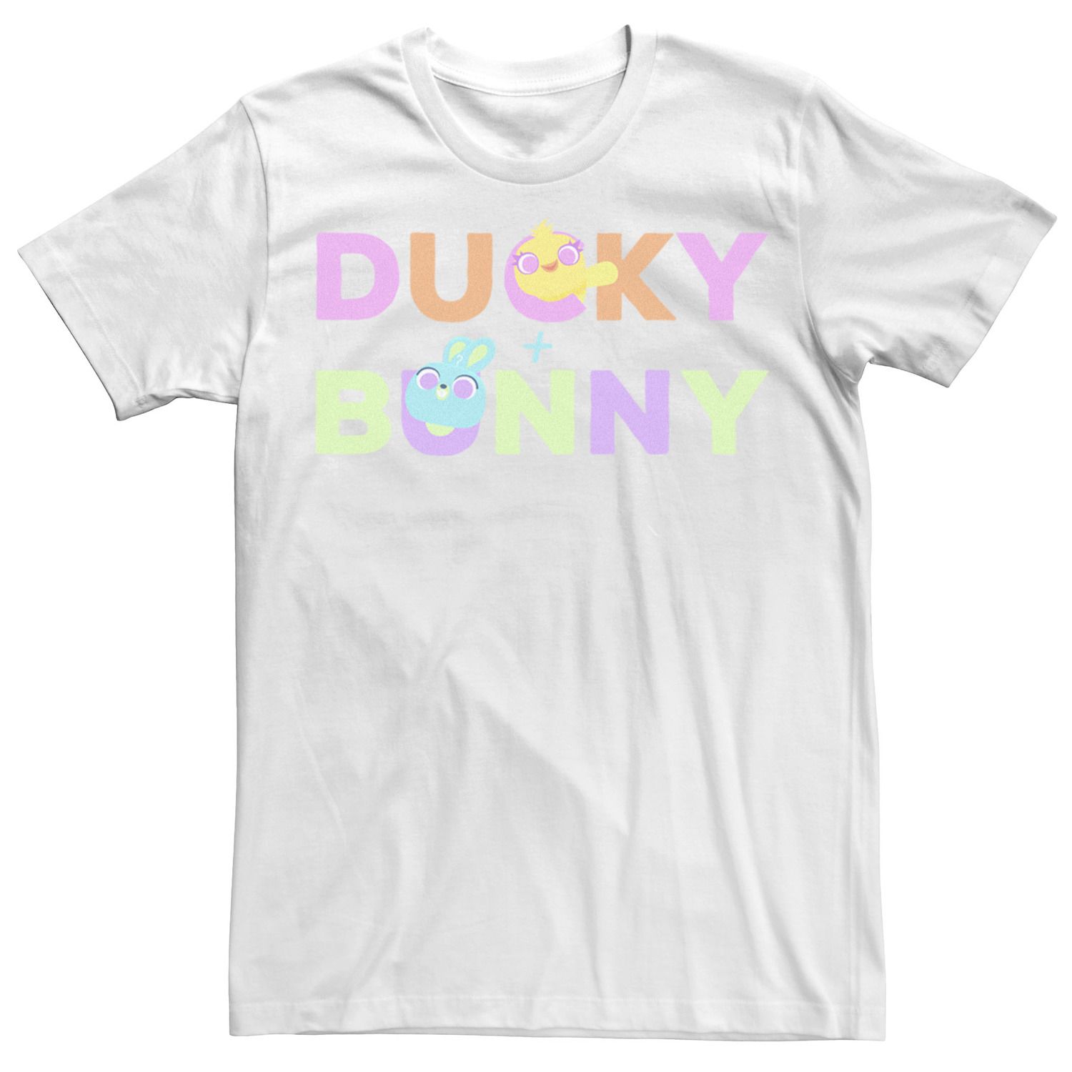 Image for Disney / Pixar Men's Toy Story 4 Ducky & Bunny Colorful Names Logo Tee at Kohl's.