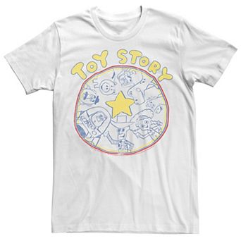 Disney / Pixar's Toy Story Woody & Buzz Lightyear Men's Friends Circle Tee