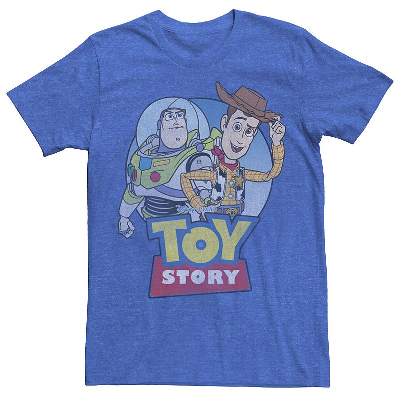 Disney / Pixar's Toy Story Buzz Lightyear & Woody Men's Movie Logo Tee, 