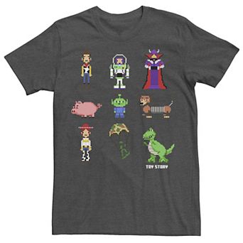 Disney / Pixar's Toy Story Men's Pixel Toys 8 Bit Retro Style Tee