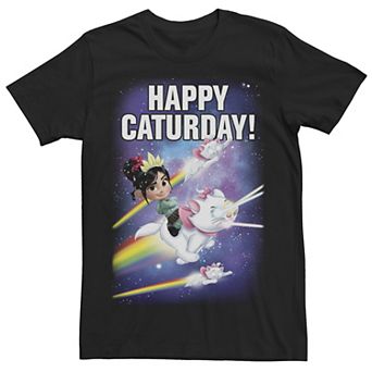 Disney's Wreck It Ralph 2 Men's Happy Caturday T- Shirt Tee