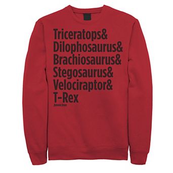 Men's Jurassic Park Dinosaur Names Sweatshirt
