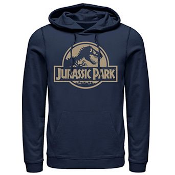 Men's Jurassic Park Beige Flat Movie Logo Pullover Hoodie