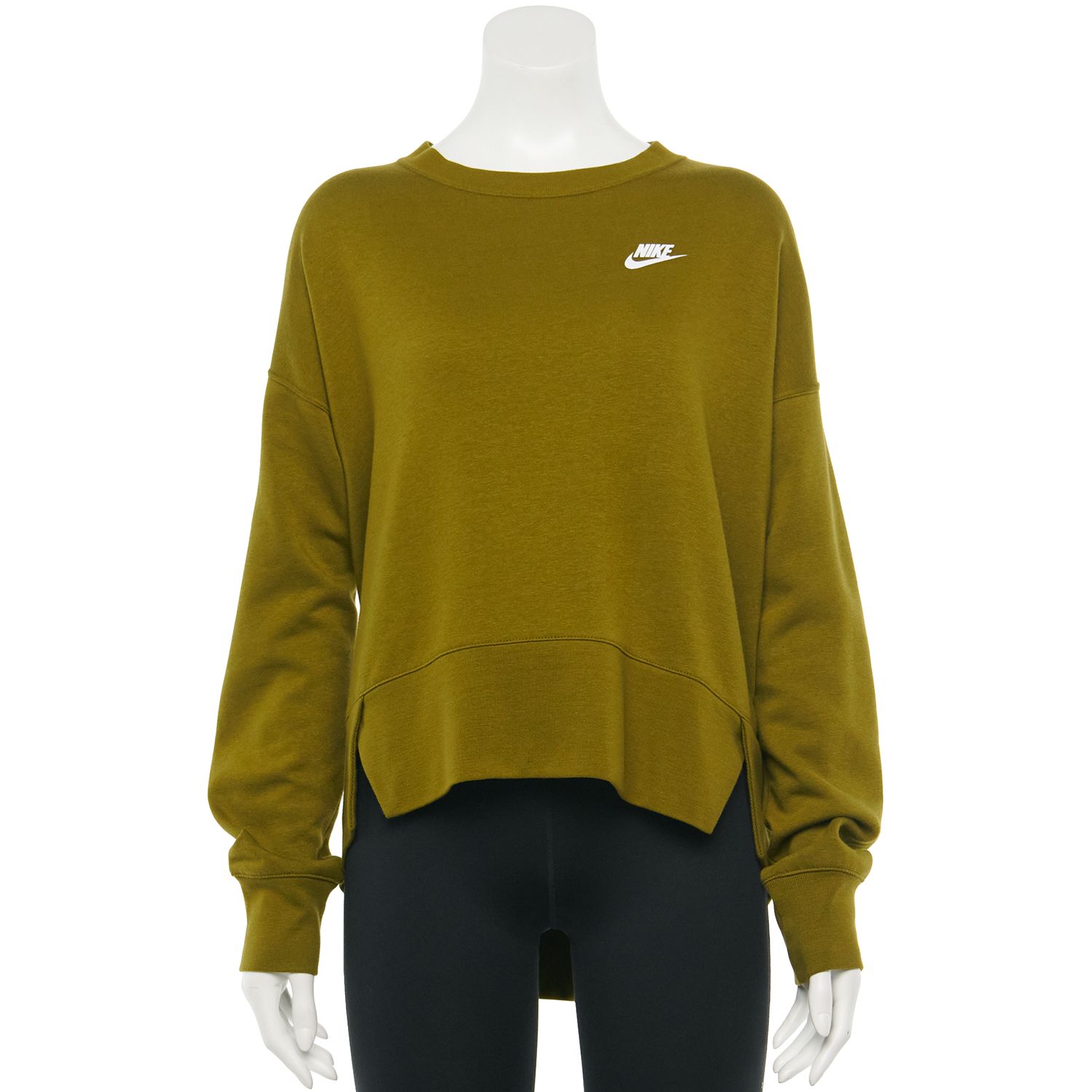 olive green nike shirt womens