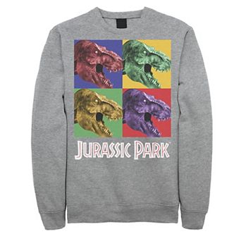 Men's Jurassic Park Four Square Dino Pop Art Style Pullover Fleece