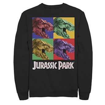 Men's Jurassic Park Four Square Dino Pop Art Style Pullover Fleece