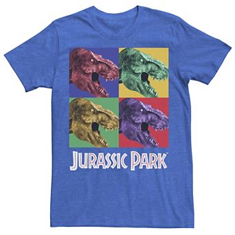 Men's Jurassic Park Four Square Dino Pop Art Style Tee