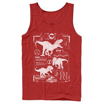 Men's Jurassic World Indominus Rex Green Schematic Tank Top