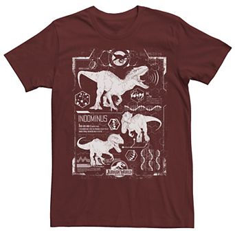 Mens Jurassic World Indominus Rex Schematic Tee