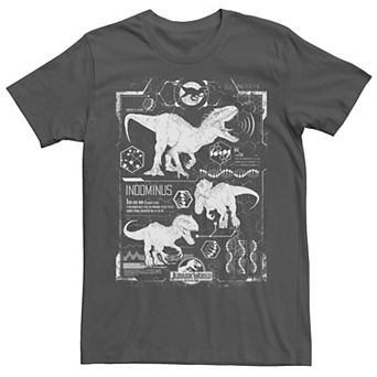 Mens Jurassic World Indominus Rex Schematic Tee