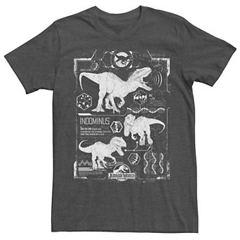 Mens Jurassic World Indominus Rex Schematic Tee