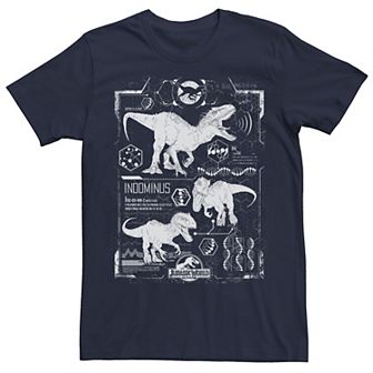 Mens Jurassic World Indominus Rex Schematic Tee